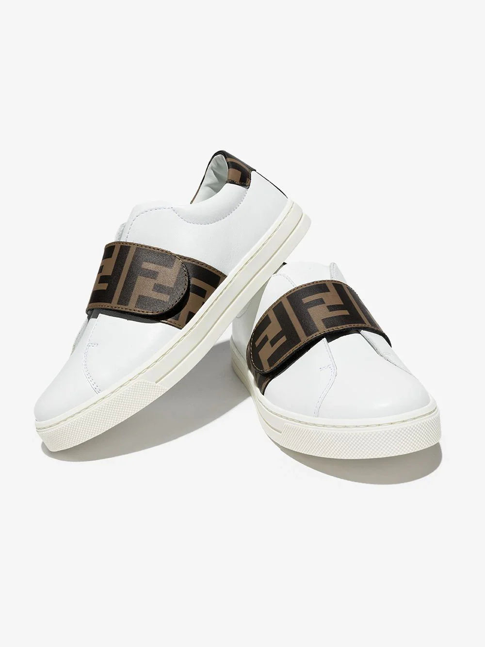 Zapatillas bajas con logo en la correa Fendi Kids