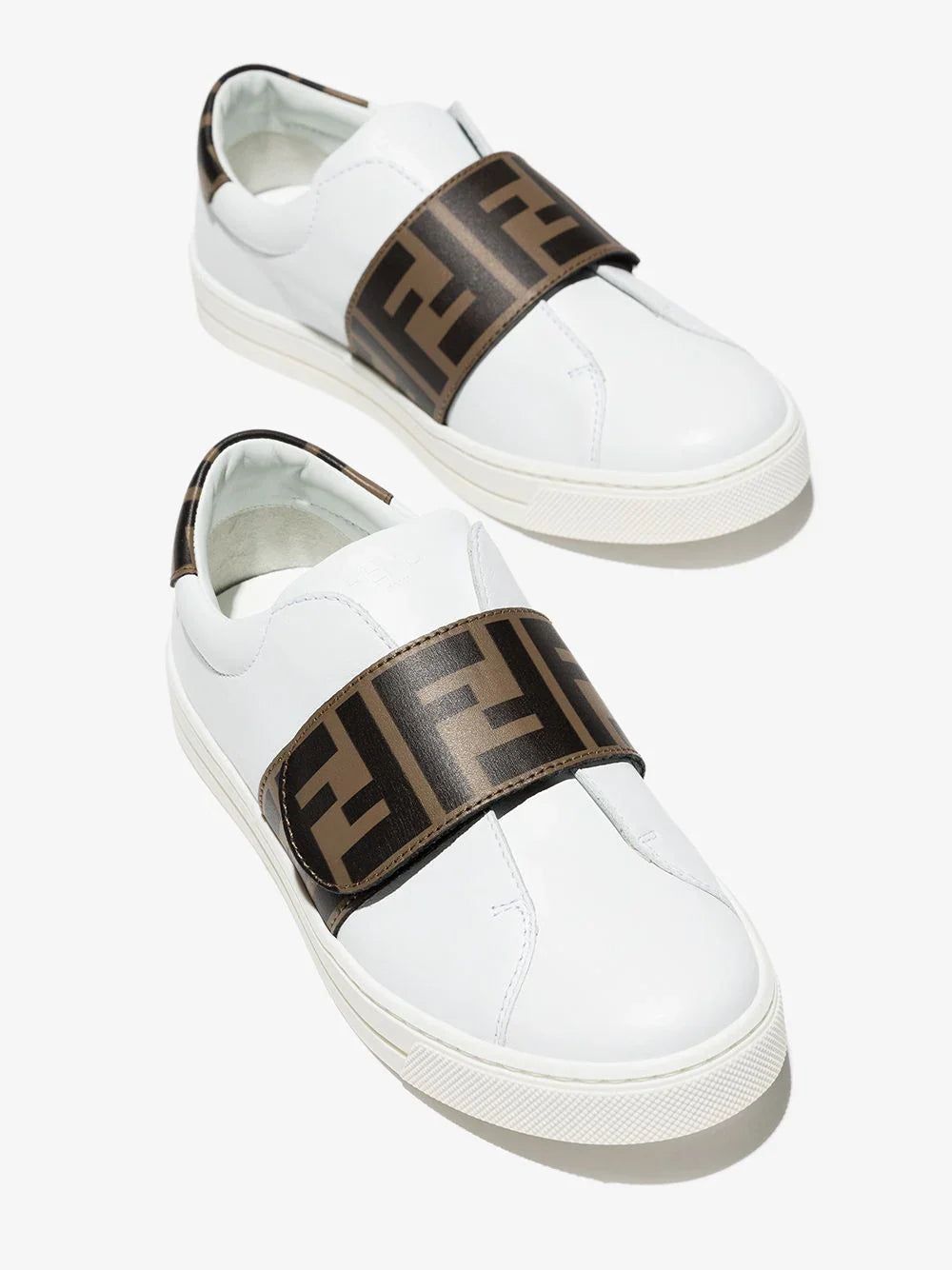 Zapatillas bajas con logo en la correa Fendi Kids