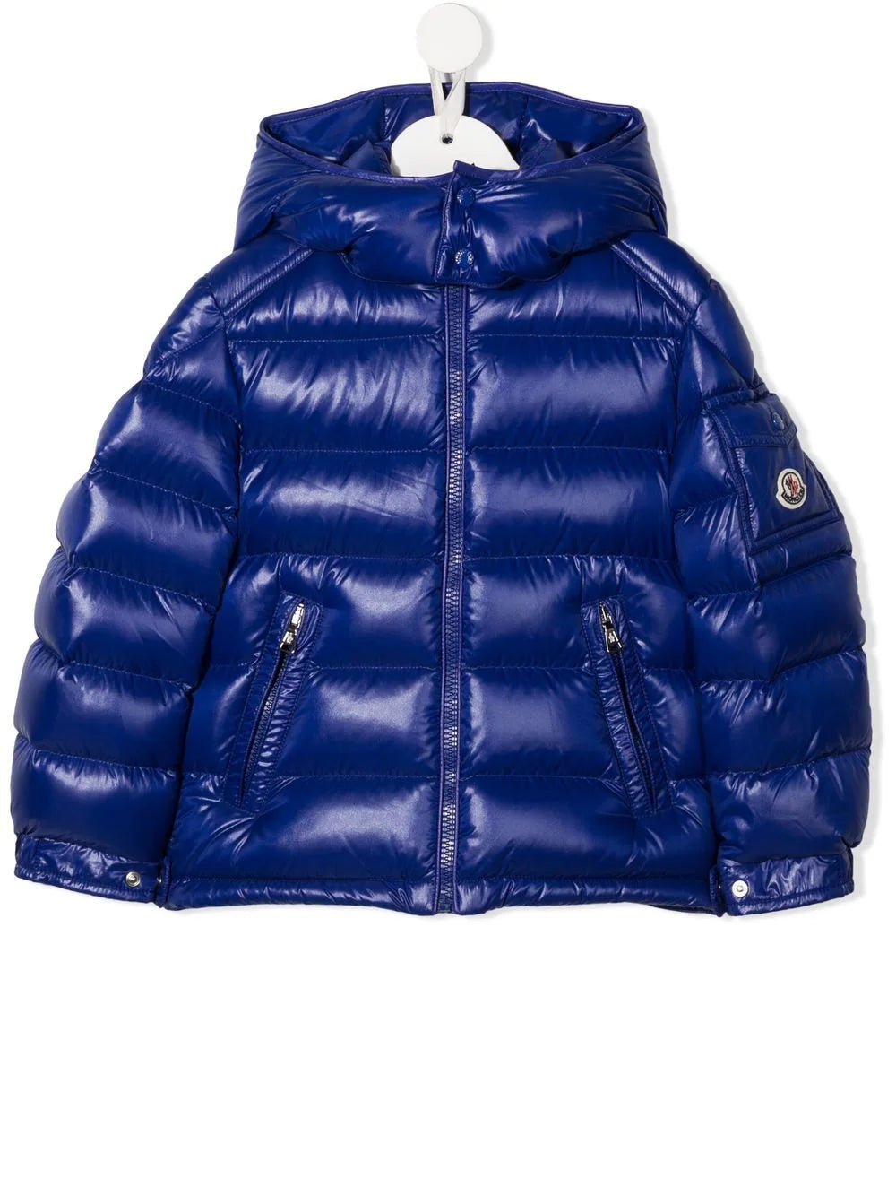 Plumífero azul con cremallera de la marca MONCLER
