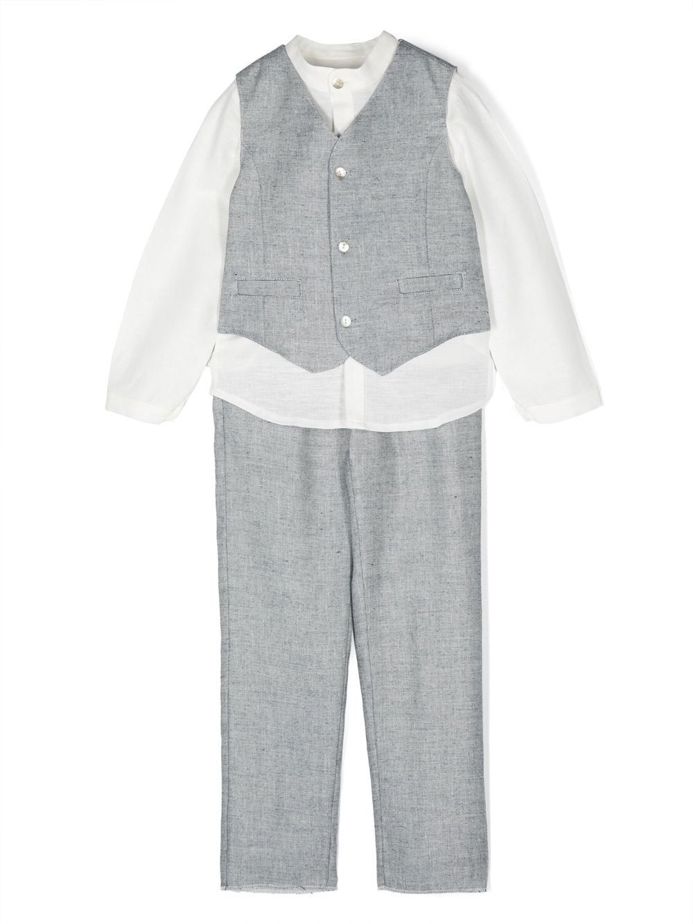 Traje azul lino 510 para el niño Mimilú