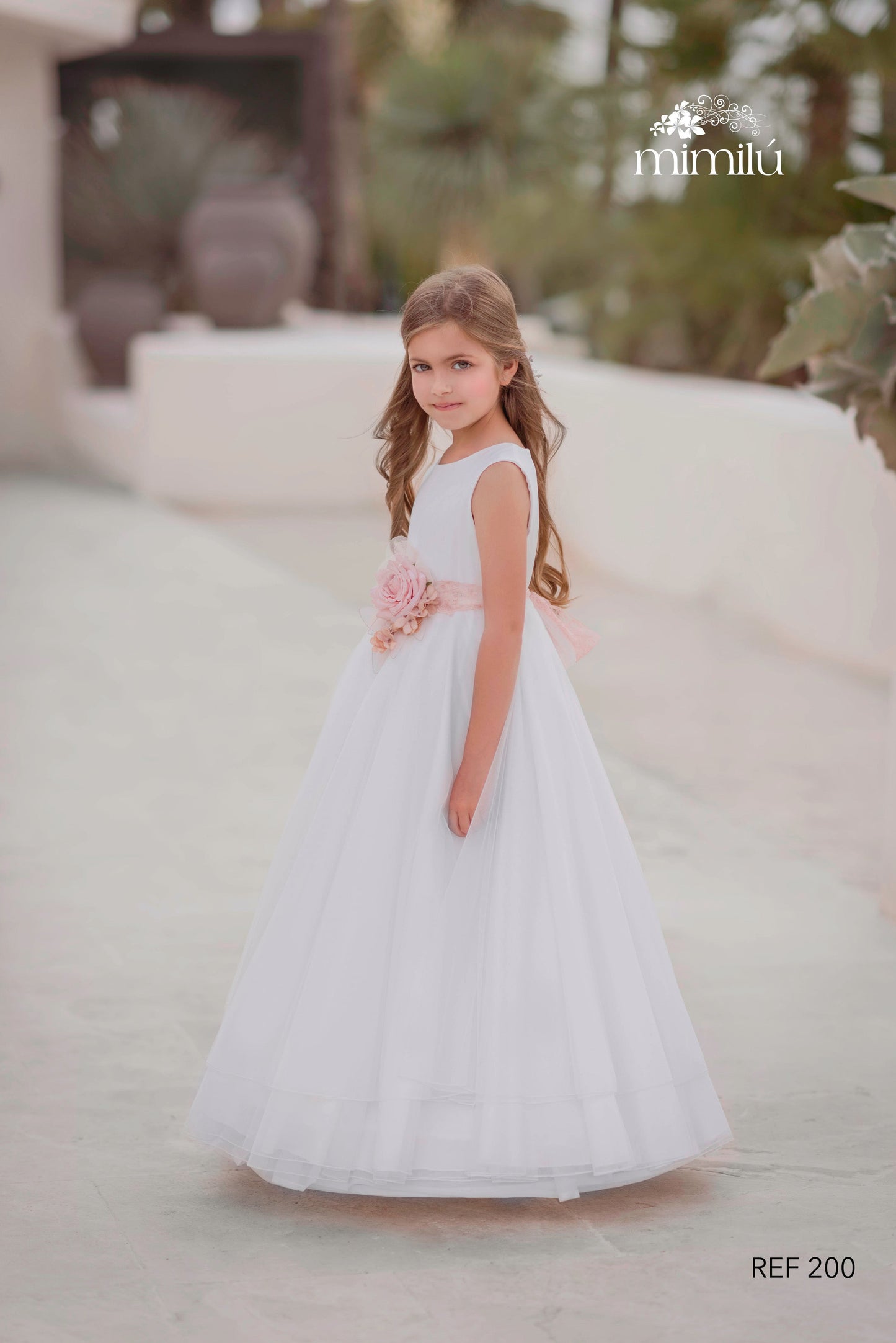 Vestido de comunión 200 para niñas de la marca MIMILÚ
