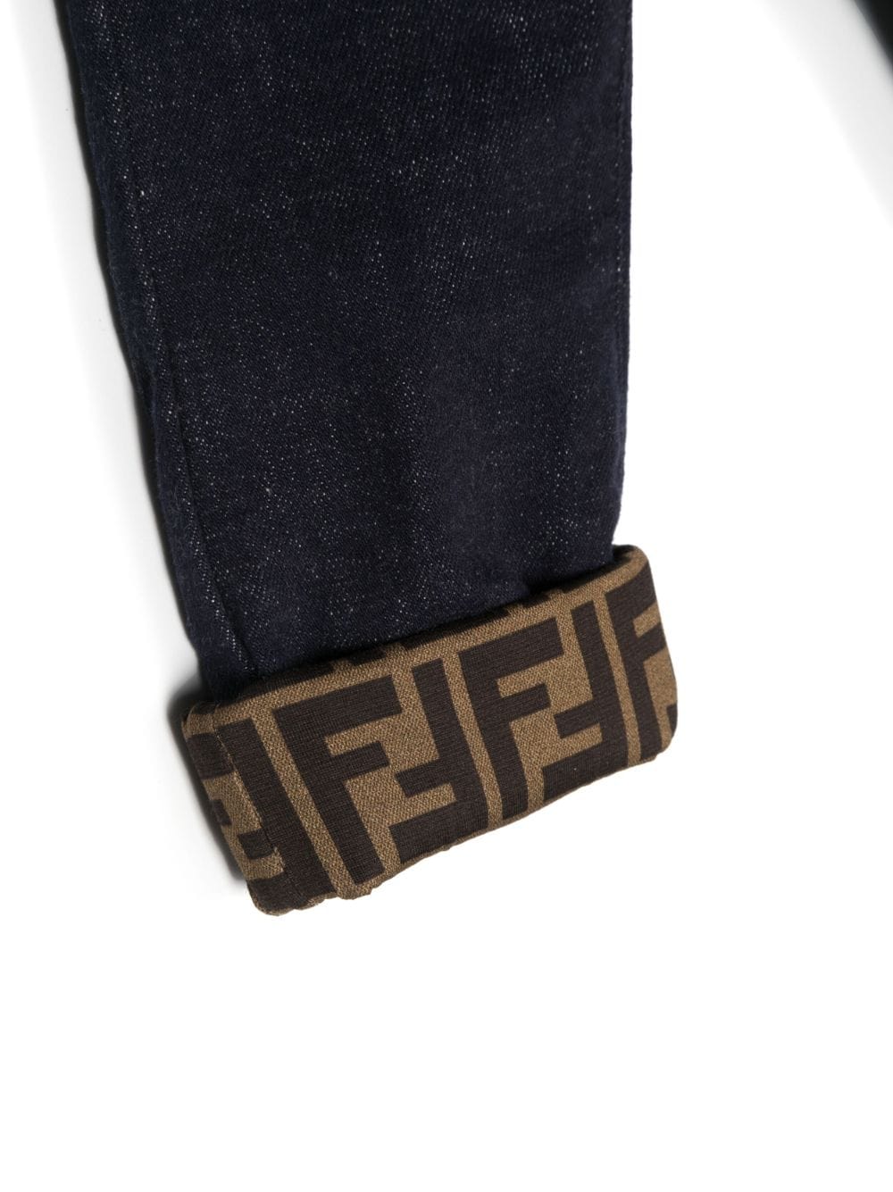 Tejanos con logo estampado Fendi Kids