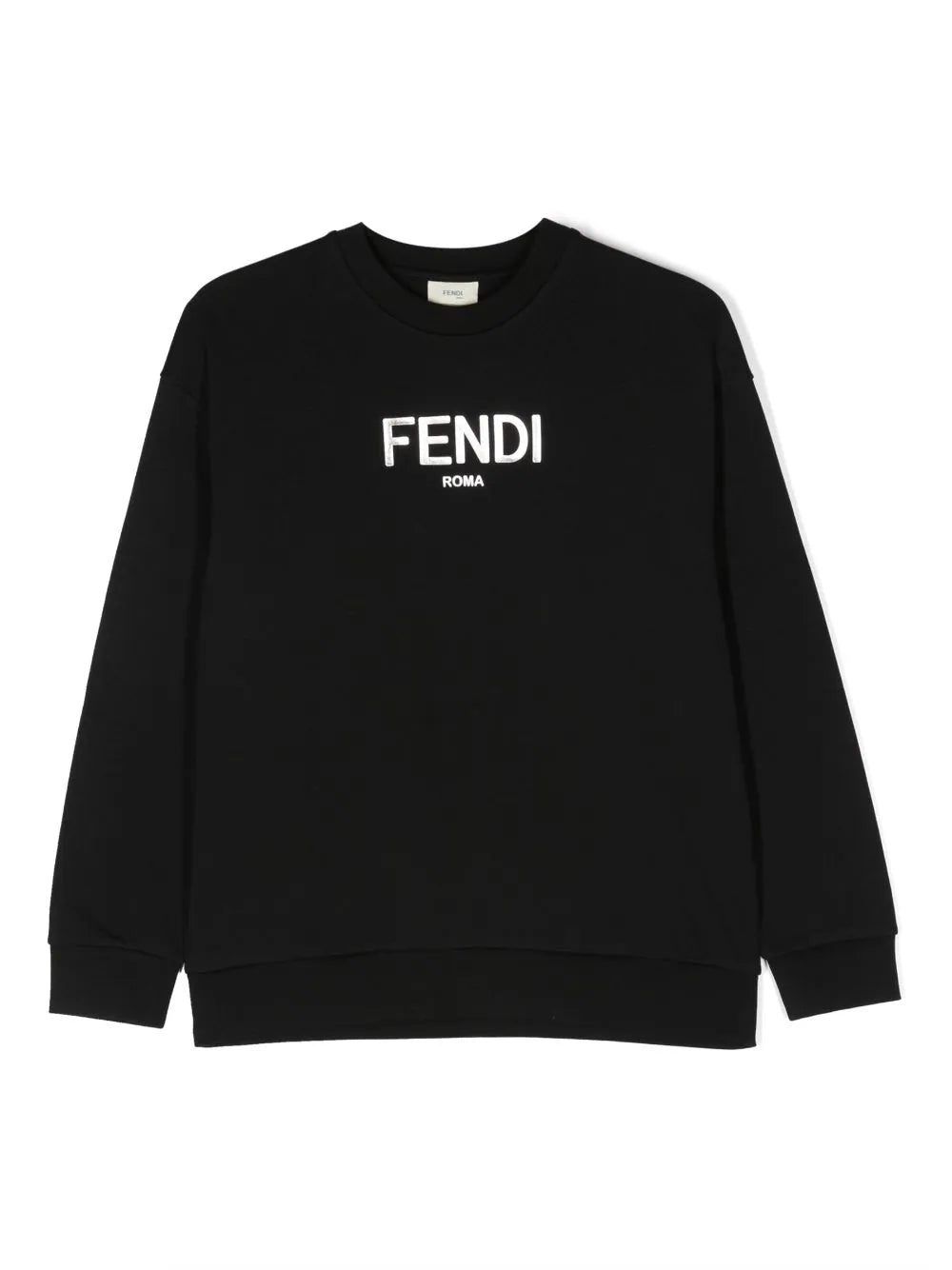 Sudadera con logo estampado y cuello redondo Fendi Kids