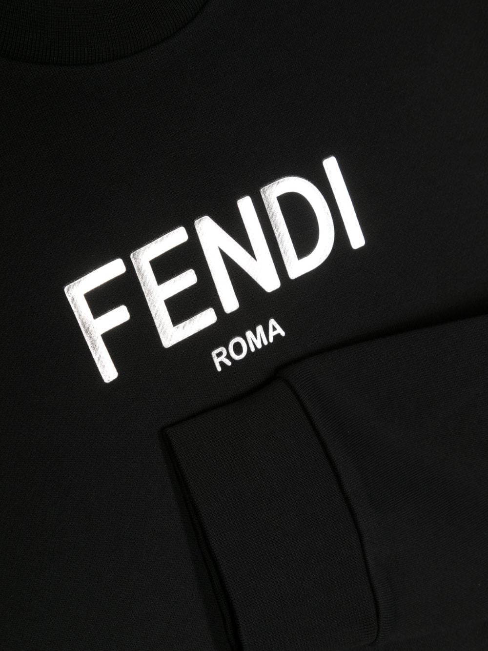 Sudadera con logo estampado y cuello redondo Fendi Kids