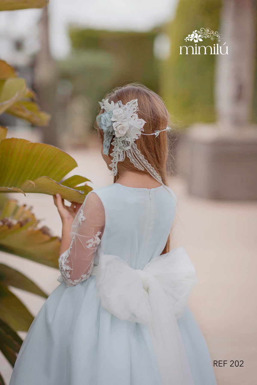 Vestido 202 de comunión para niñas de la marca MIMILÚ