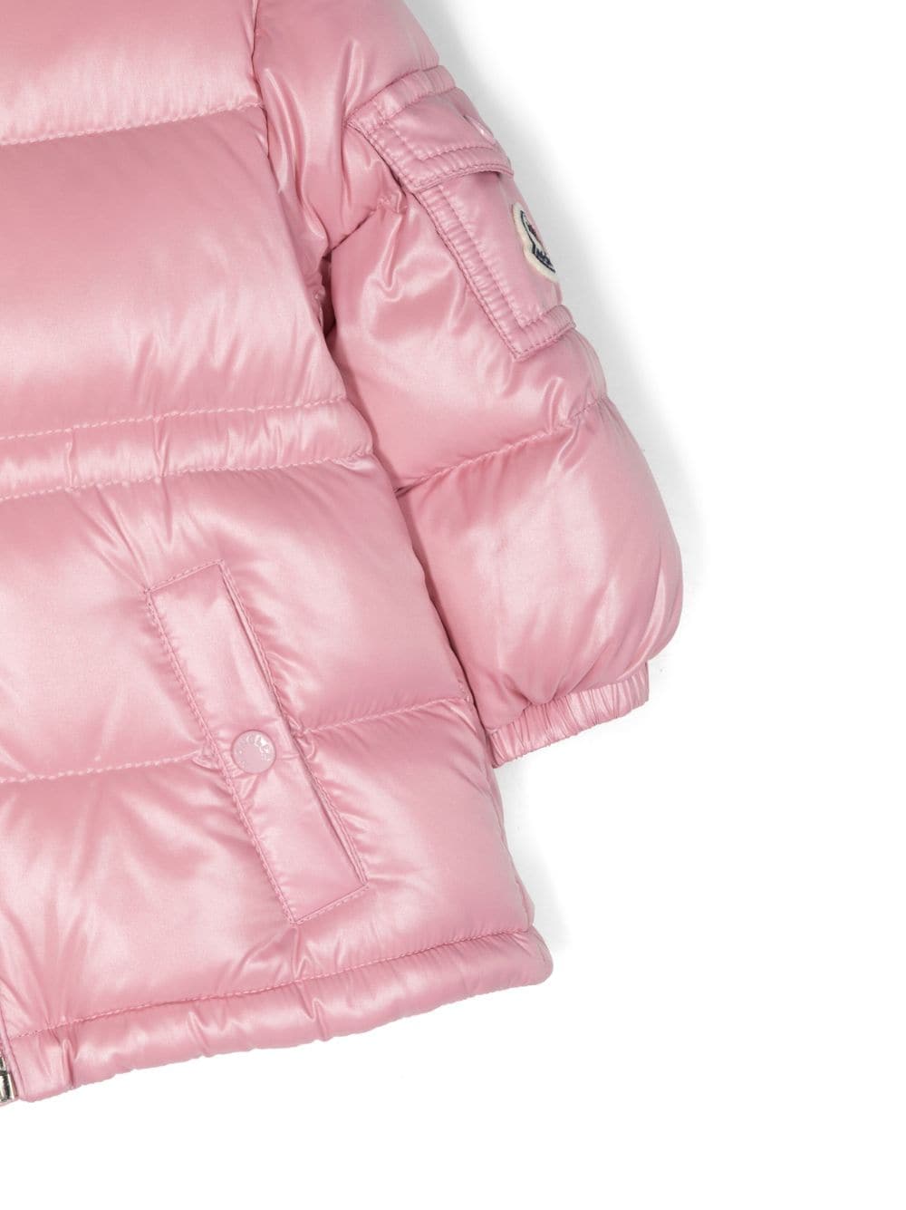Abrigo capitonado con parche del logo MONCLER