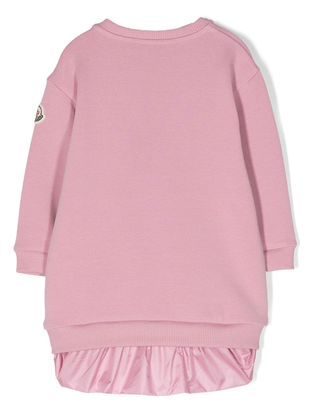 Vestido con logo bordado y cuello redondo MONCLER