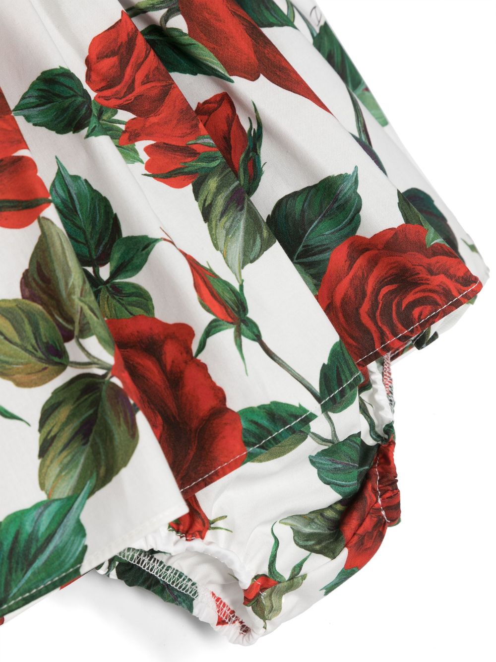 Vestido con logo estampado de rosa Dolce & Gabbana