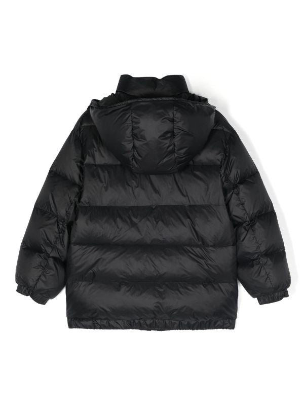 Chaqueta acolchada con parche del logo y capucha Dolce & Gabbana