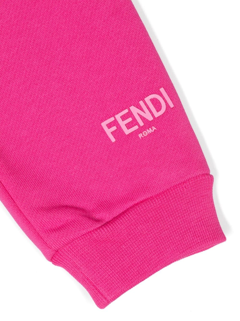 Pantalón de chándal color fucsia con logo estampado Fendi Kids