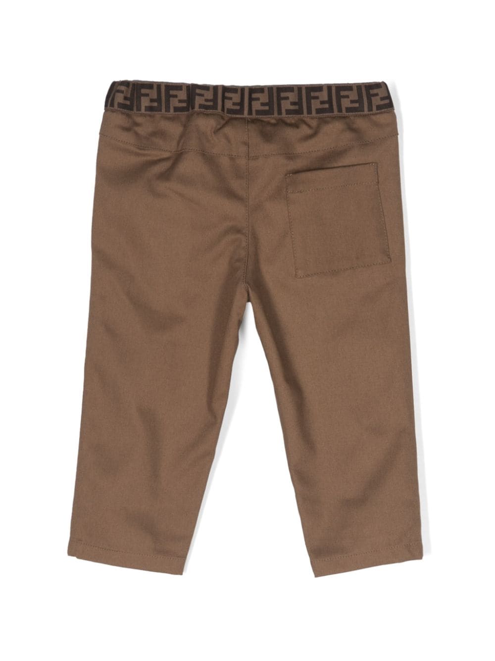 Pantalón rectos con motivo FF Fendi Kids