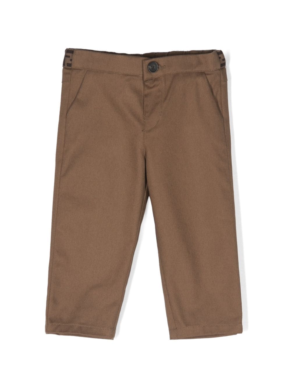 Pantalón rectos con motivo FF Fendi Kids