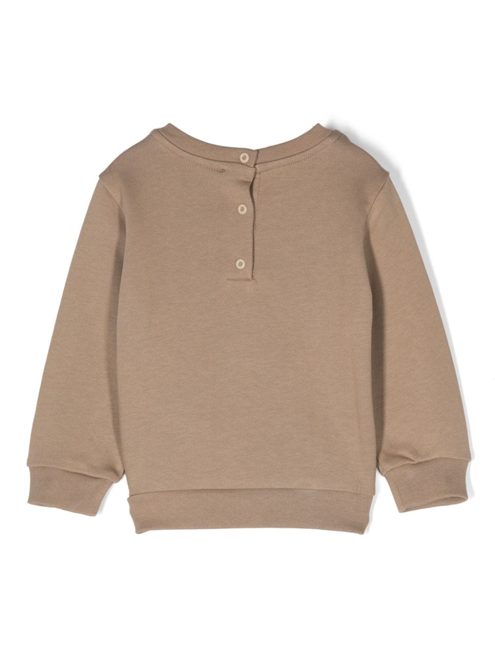 Sudadera color marrón con logo estampado Fendi Kids
