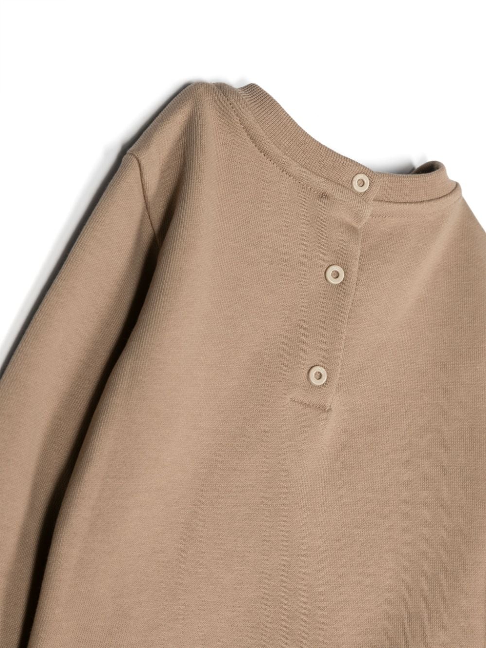 Sudadera color marrón con logo estampado Fendi Kids