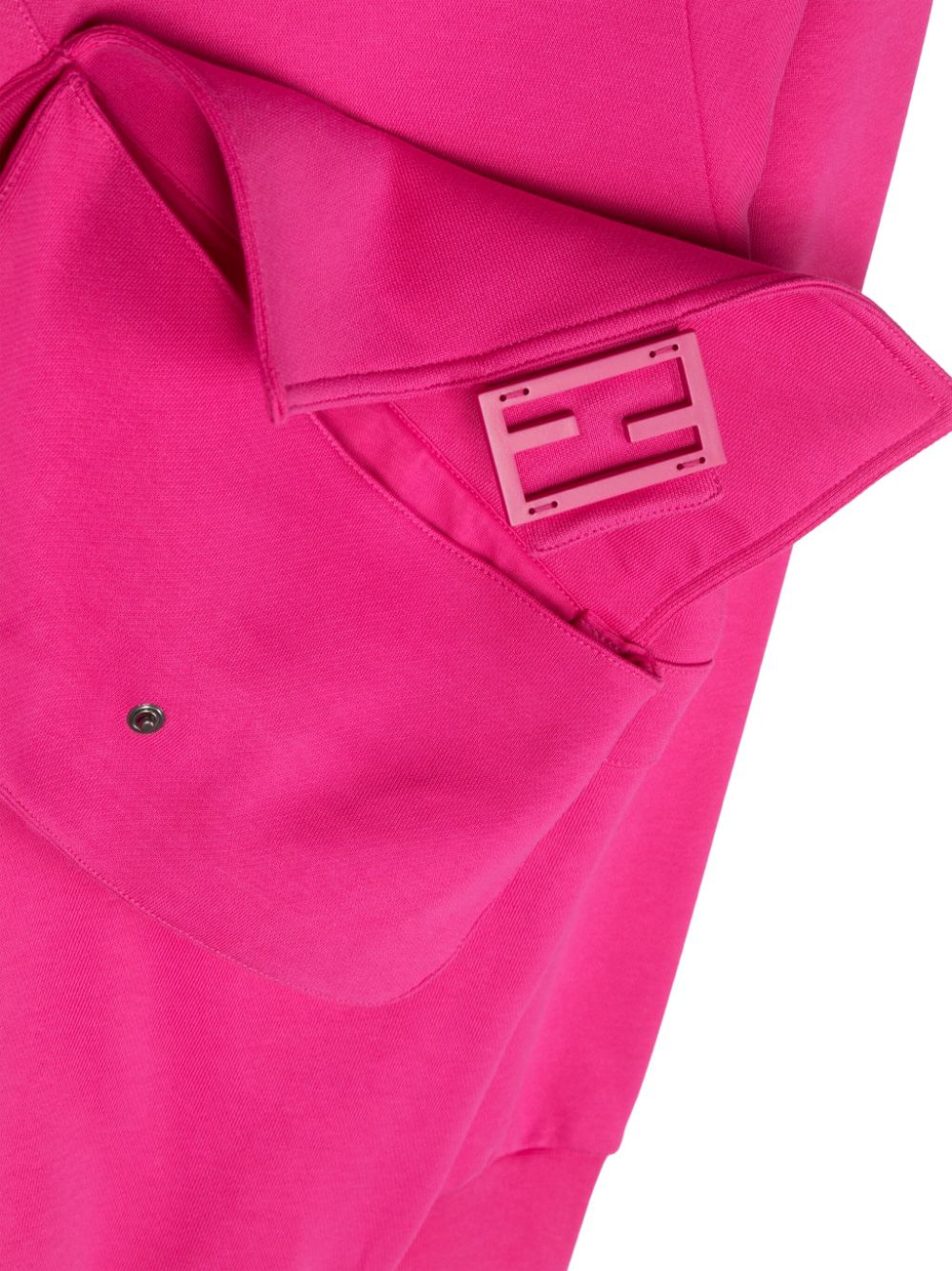 Sudadera con capucha y placa del logo FF Fendi Kids
