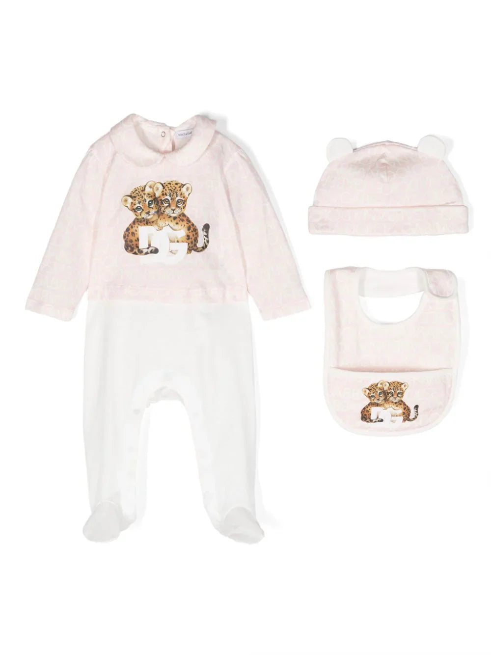 Conjunto para bebe con motivo de leopardo de la marca Dolce & Gabbana