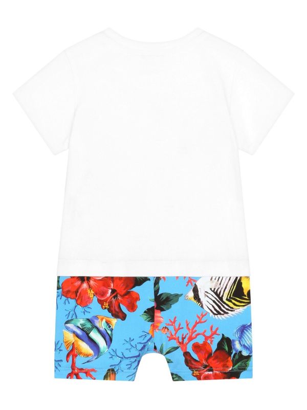 Conjunto para bebe de motivo Hawaii de la marca Dolce & Gabbana
