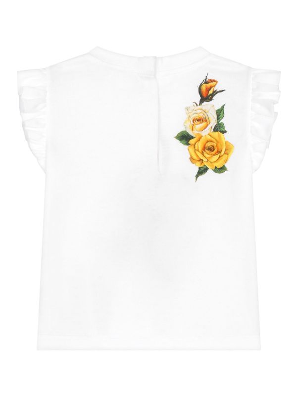 Camiseta blanco para bebe con logo de Dolce & Gabbana