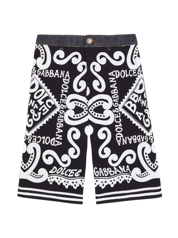 Bermudas vaqueras con estampado gráfico de Dolce & Gabbana
