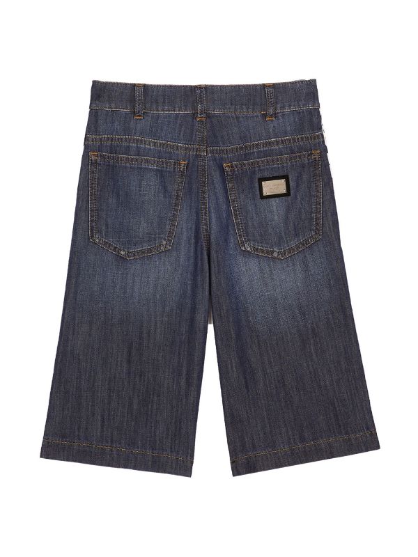 Bermudas vaqueras con estampado gráfico de Dolce & Gabbana