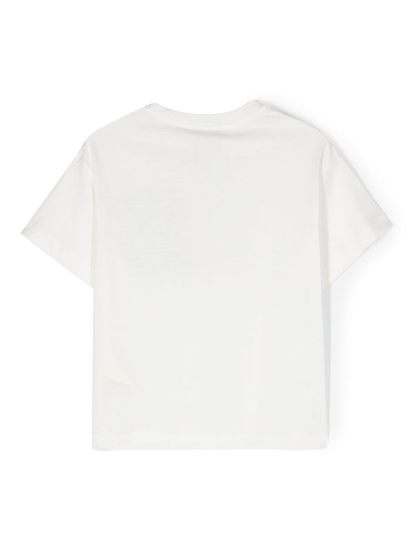 Camiseta blanca con logo estampado de la marca Fendi Kids