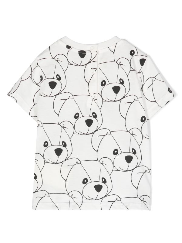 Camiseta blanca con logo estampado Fendi Kids
