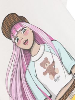 Camiseta para niña con estampado FENDI Kids