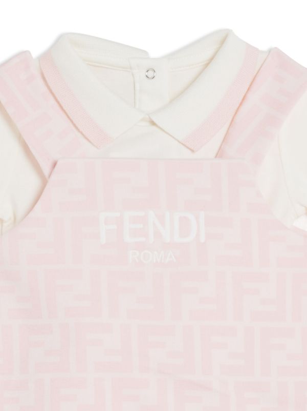 Set para bebe de body y mono con motivo de logo FF Fendi Kids
