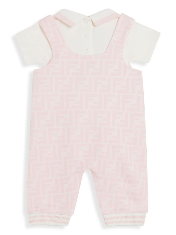 Set para bebe de body y mono con motivo de logo FF Fendi Kids