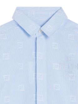 Camisa con logo estampado Fendi Kids