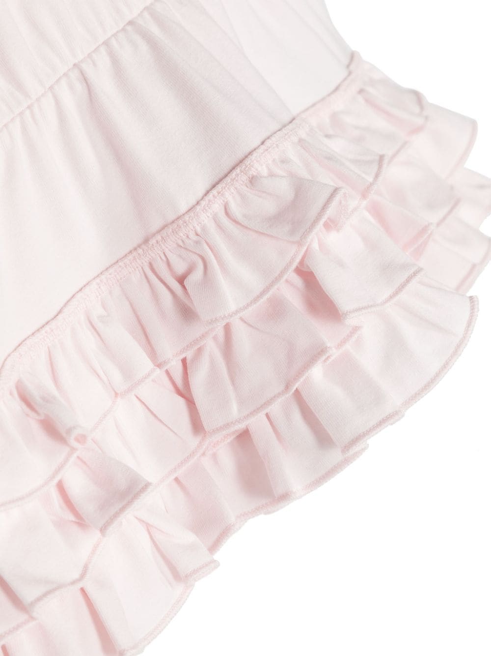 Vestido rosa con parche del logo de la marca MONCLER