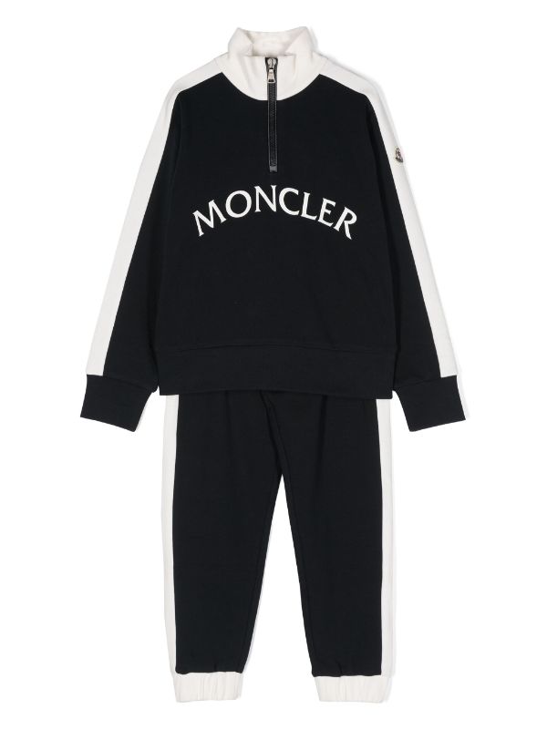 Set - traje deportivo azul marino/blanco con logo estampado MONCLER
