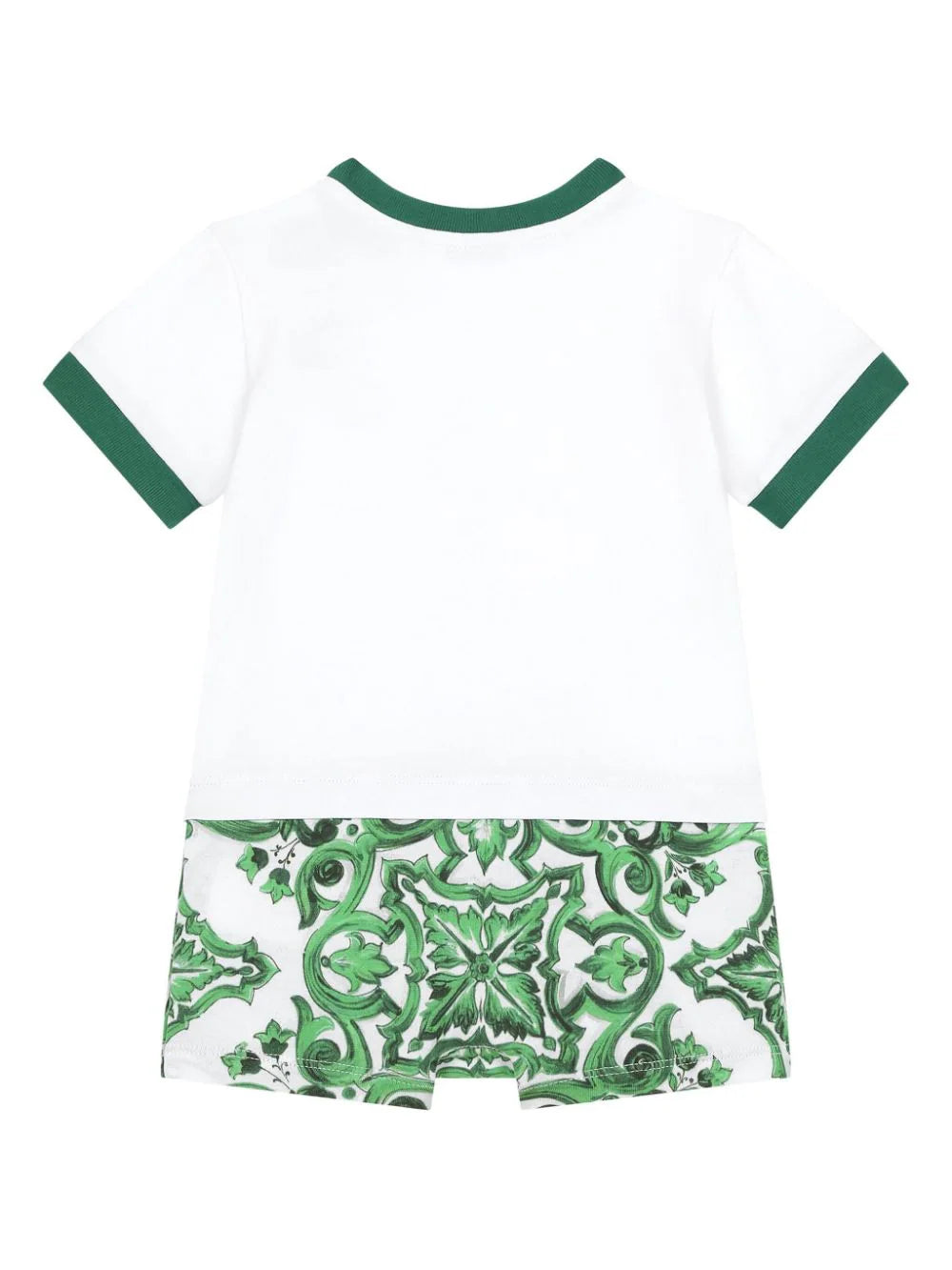 Pelele con estampado Mayólica Dolce & Gabbana Kids