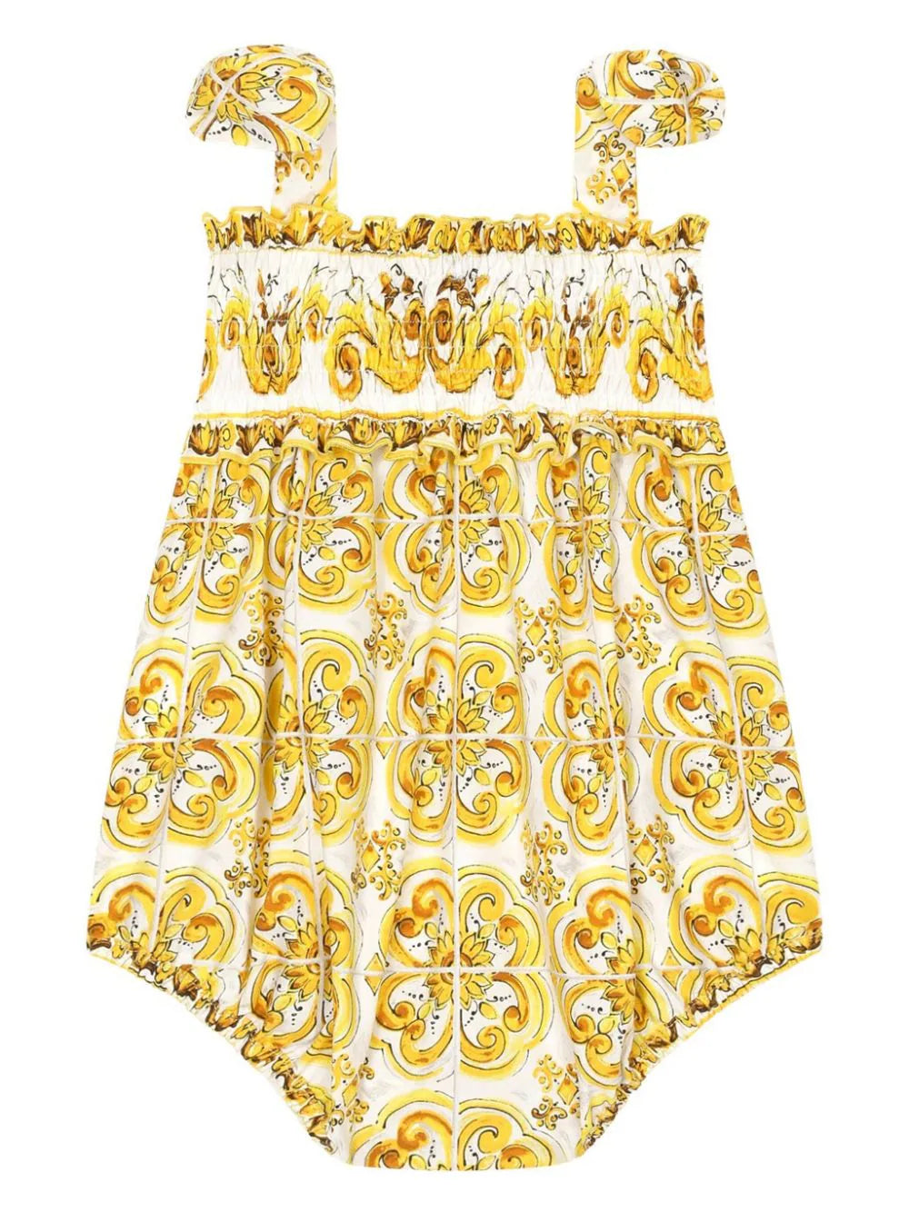Pelele con estampado Mayólica Dolce & Gabbana Kids
