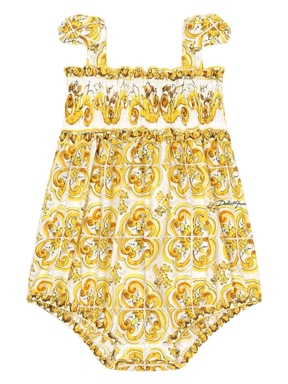 Pelele con estampado Mayólica Dolce & Gabbana Kids
