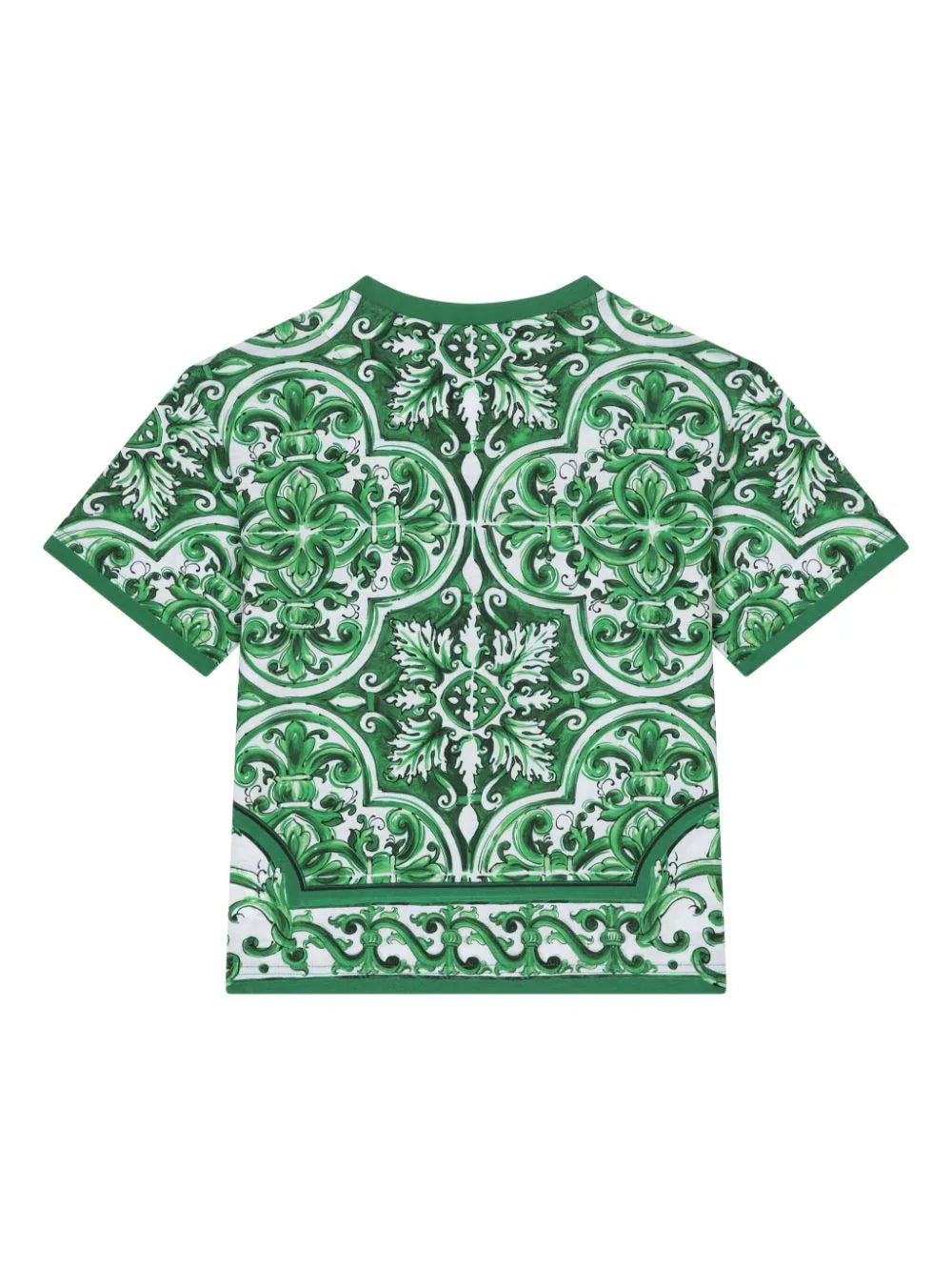 Camiseta con estampado mayólica Dolce&Gabbana Kids