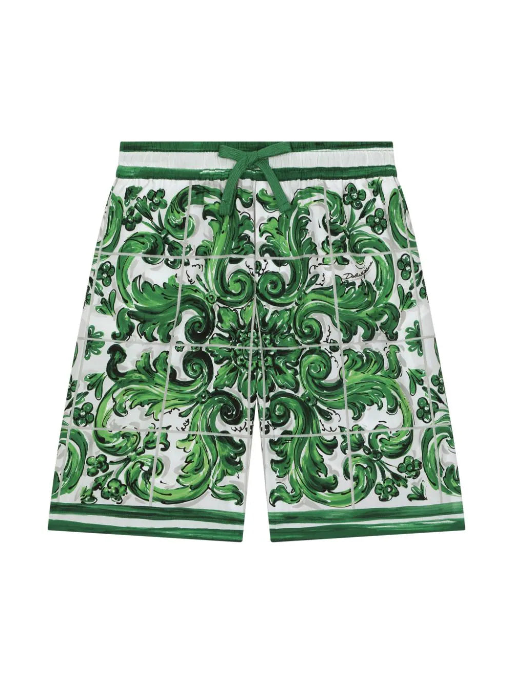 Bermudas con estampado Mayólica Dolce & Gabbana Kids