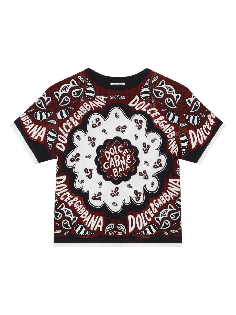 Camiseta con estampado de bandana de la marca Dolce&Gabbana Kids