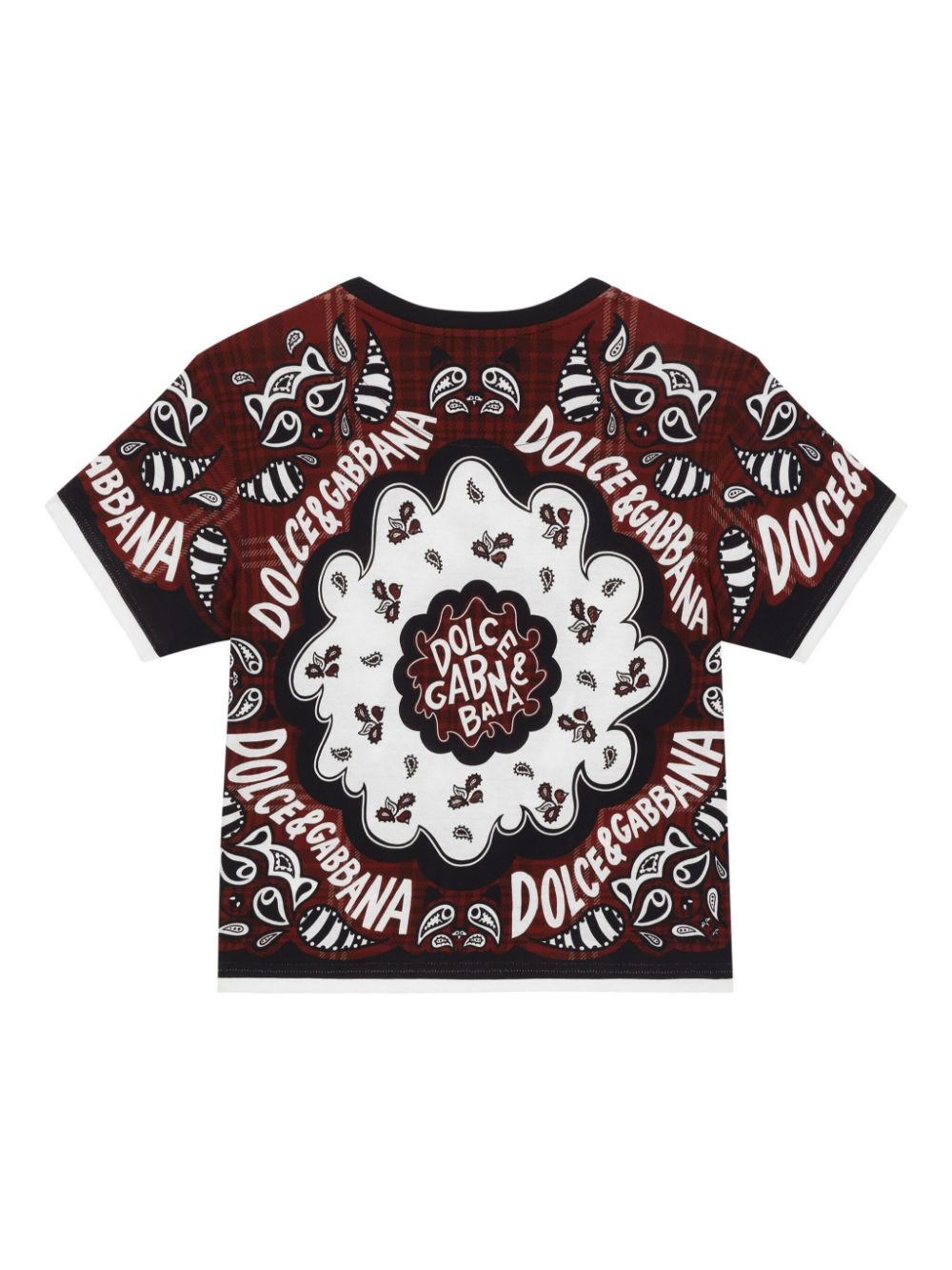 Camiseta con estampado de bandana de la marca Dolce&Gabbana Kids