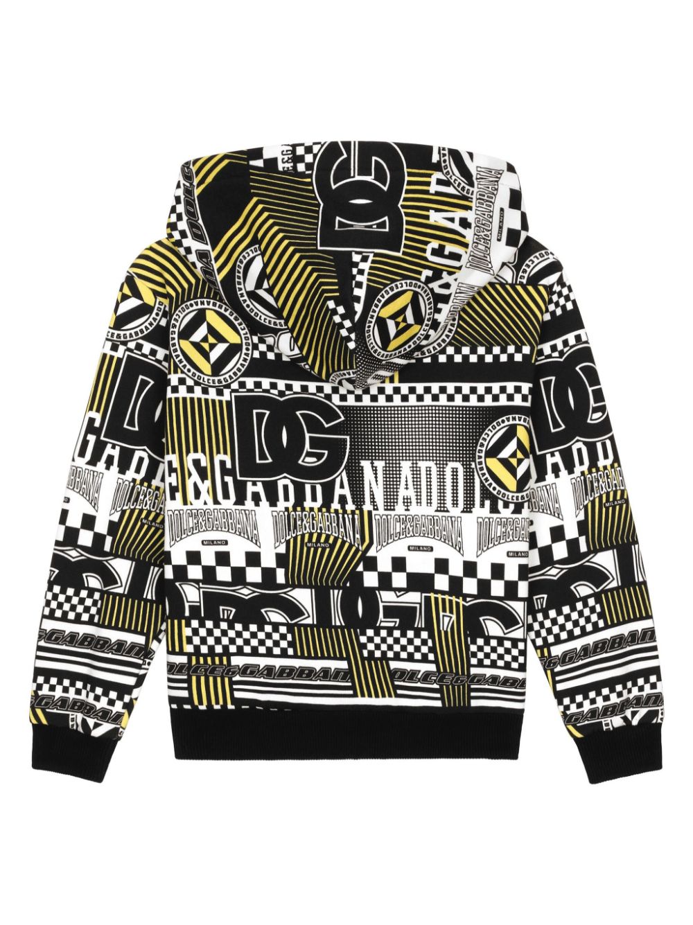 Hoodie con logo estampado y cierre de la marca Dolce & Gabbana
