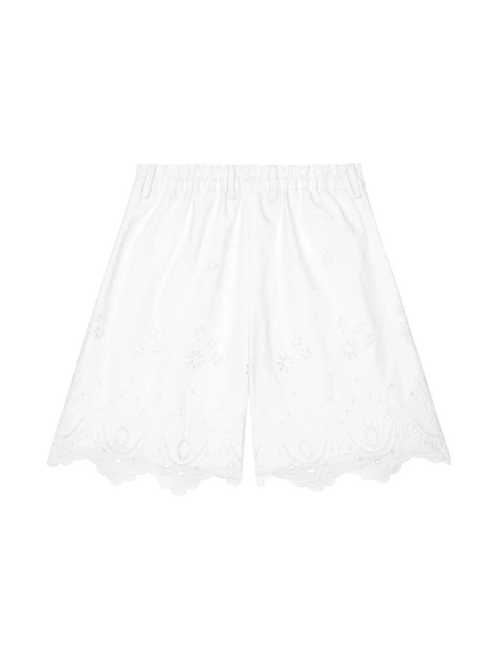 Pantalón cortos con bordado inglés Dolce & Gabbana Kids