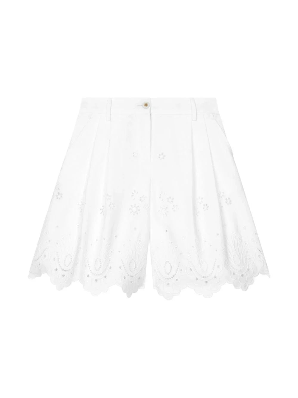 Pantalón cortos con bordado inglés Dolce & Gabbana Kids