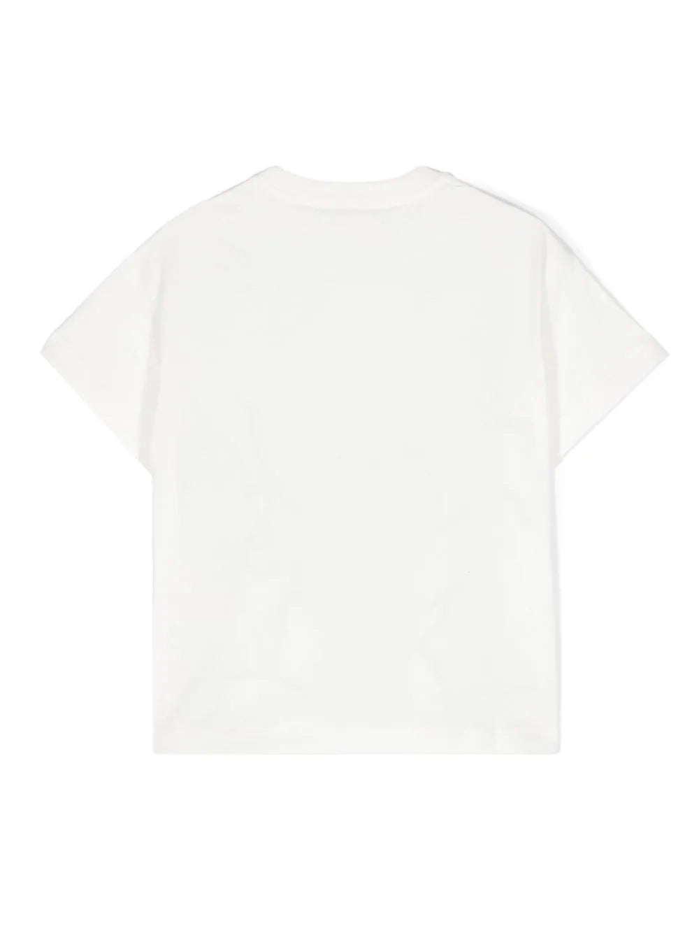 Camiseta blanca estampado de oso y logo de la marca Fendi Kids