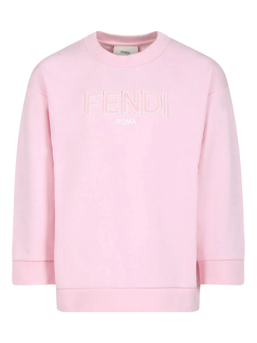 Sudadera en color rosa con logo FENDI bordado de la marca Fendi kids