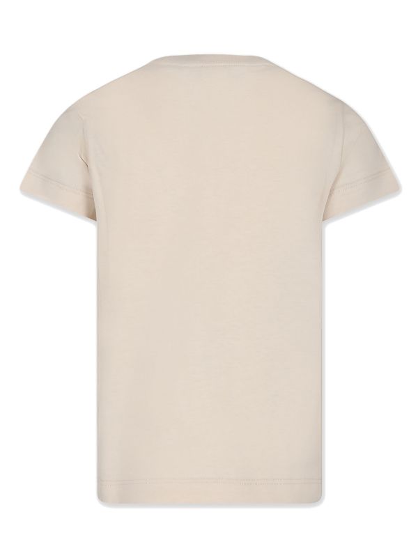Camiseta beige con estampado FENDI Kids