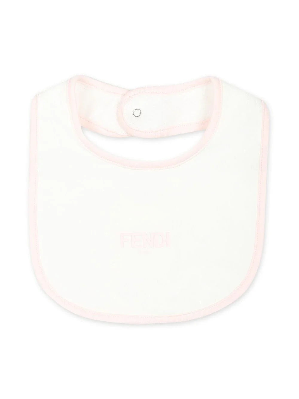 Pelele rosa con motivo FF en jacquard de la marca Fendi Kids