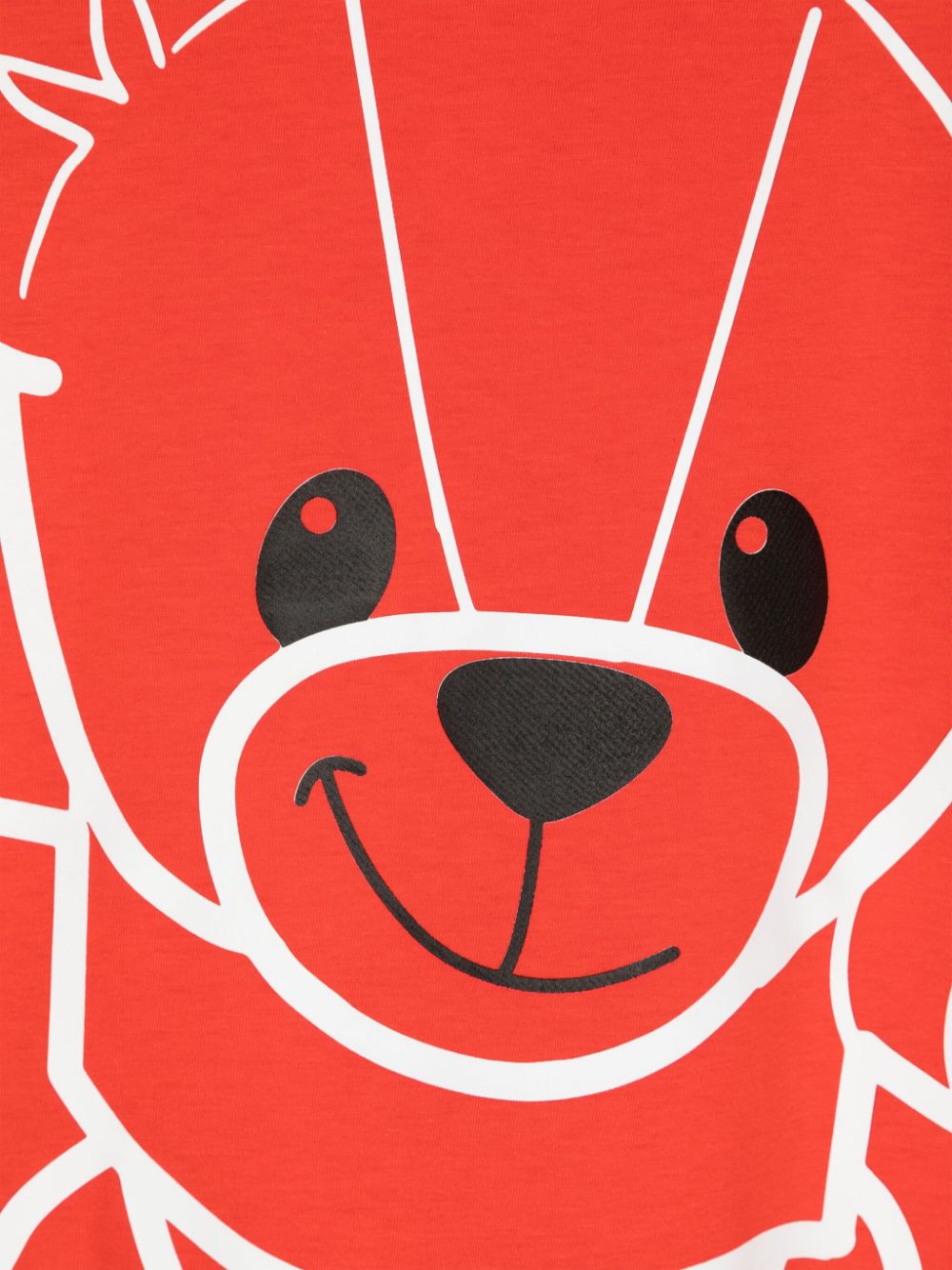 Camiseta roja con OSO y logo estampado de la marca Fendi Kids