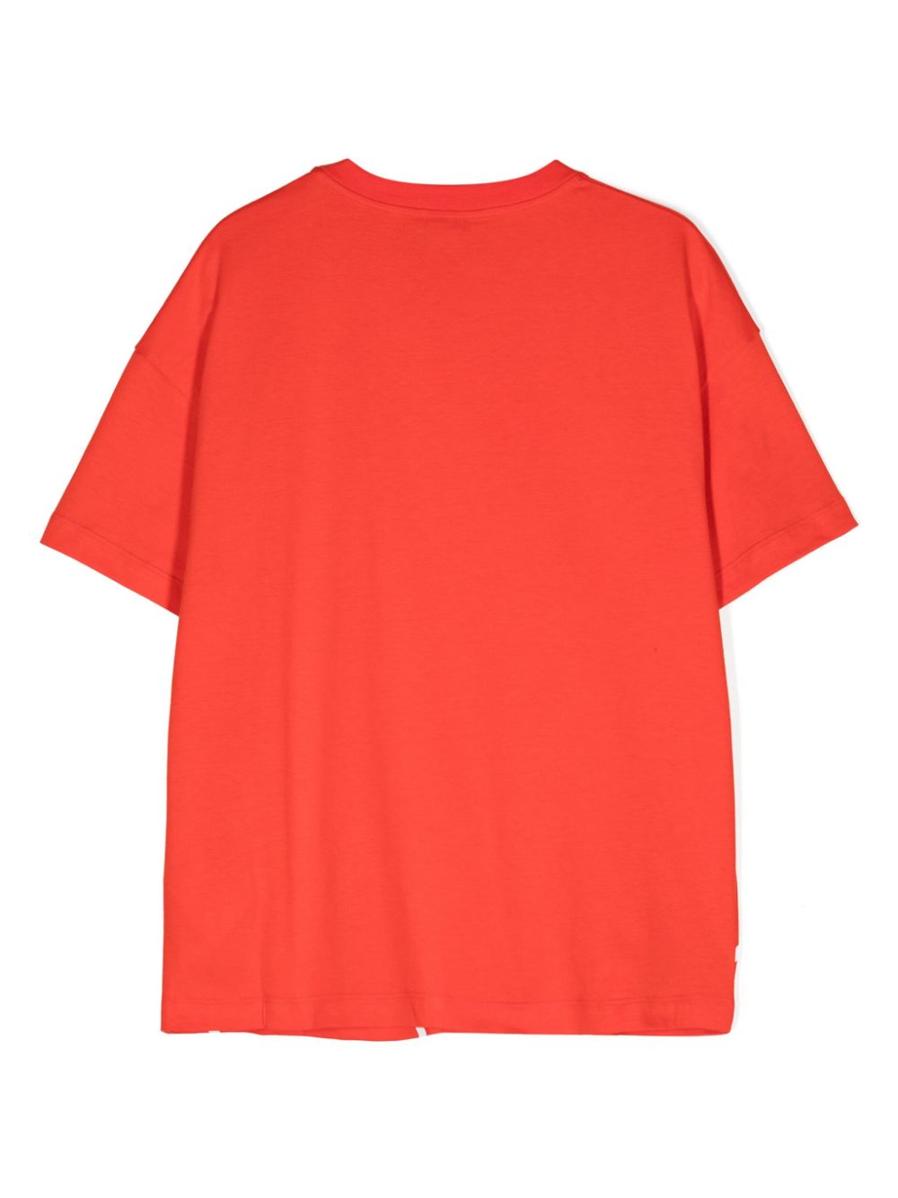 Camiseta roja con OSO y logo estampado de la marca Fendi Kids
