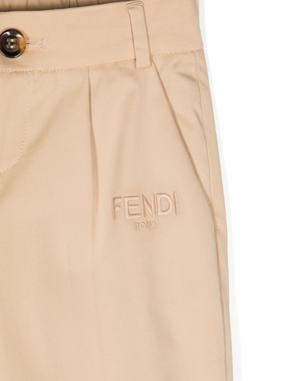 Pantalón rectos beige de la marca Fendi Kids