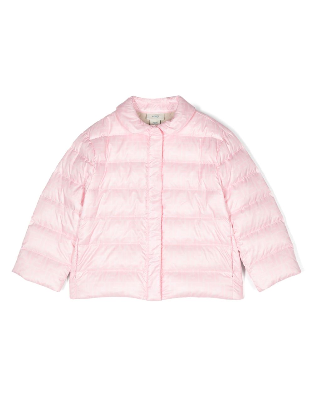 Chaqueta capitonada con logo de la marca Fendi Kids